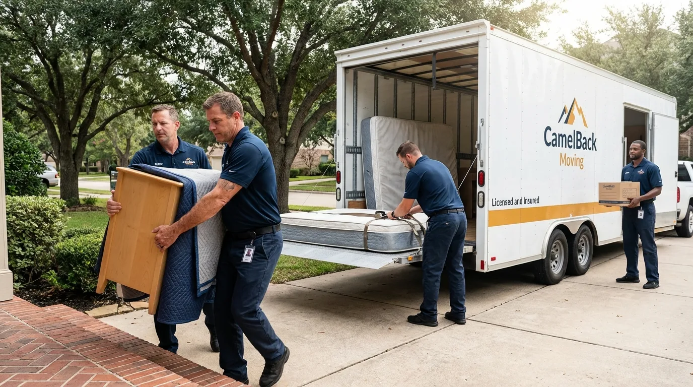 Crew loading residential truck for cross-state move from Franklin Furnace, OH