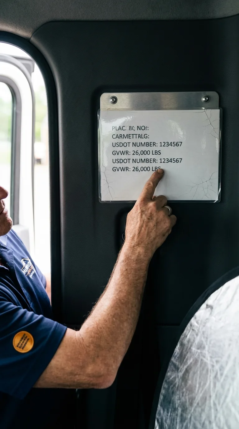 USDOT licensing placard verification in Franklin Furnace